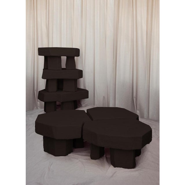 Ruins Segmented Coffee Tables in Resin by Szymon Keller, Set of 3 For Sale - Image 4 of 8