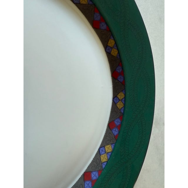 Vintage Dansk Quilting Emerald Braid Dinner Plates - Set of 5 For Sale In Austin - Image 6 of 10