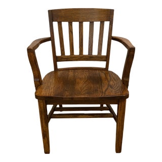 Early 20th Century Antique Banker Chair For Sale