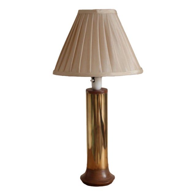 Large Vintage Brass Table Lamp For Sale