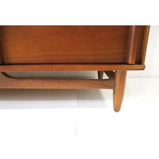 Mid Century Walnut Nine Drawer Dresser Chest by Dixie For Sale - Image 9 of 12