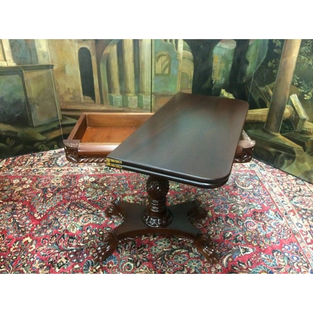 Antique Empire Games Table, Mahogany Game Table For Sale - Image 11 of 14
