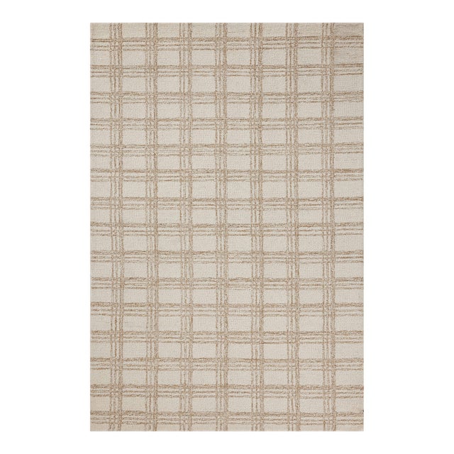 Chris Loves Julia x Loloi Polly Cream / Sand 7'-9" x 9'-9" Area Rug For Sale