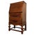 Glass Antique English Golden Oak Secretaire with Mirrored Interior, 1900s For Sale - Image 7 of 14