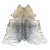 Gold Metallic Brazilian Cowhide Rug 7'6" X 5'3" For Sale