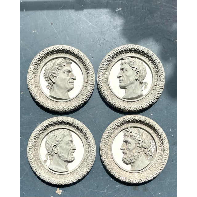 Paint Vintage Grand Tour Plaster Profile Frieze - Set of Four For Sale - Image 7 of 7