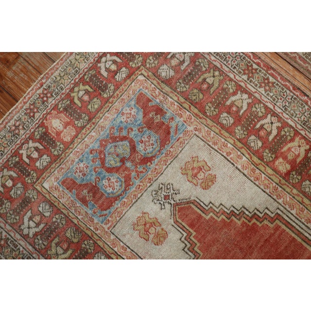 Textile Early 20th Century Pair of Muted Turkish Prayer Rugs - 3'5" x 5'5" For Sale - Image 7 of 8