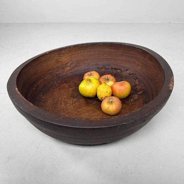 Wood Antique Japanese Wooden Bowl, 1890s For Sale - Image 7 of 13