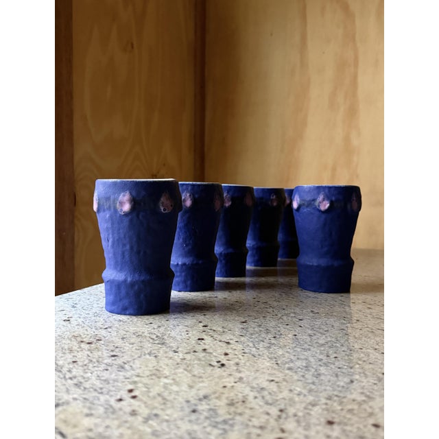 Hoy Sculptural Ceramic Cups, 1980s, Set of 6 For Sale - Image 9 of 13