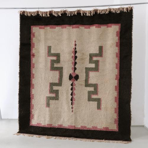 Large Art Deco Wool Rya Rug, 1940s For Sale - Image 4 of 5