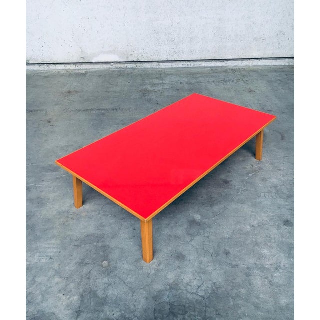Mid-Century Red Coffee Table, Belgium, 1950s For Sale - Image 10 of 18