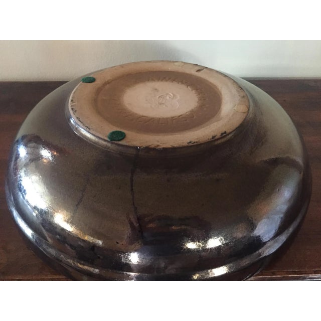 Gainey Ceramics Metallic Glaze Center Bowl For Sale - Image 9 of 11