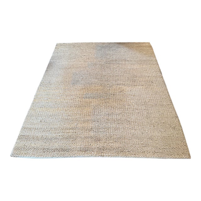 8ft2in × 9ft 8in Restoration Hardware Pebbles Natural Jute Area Rug For Sale