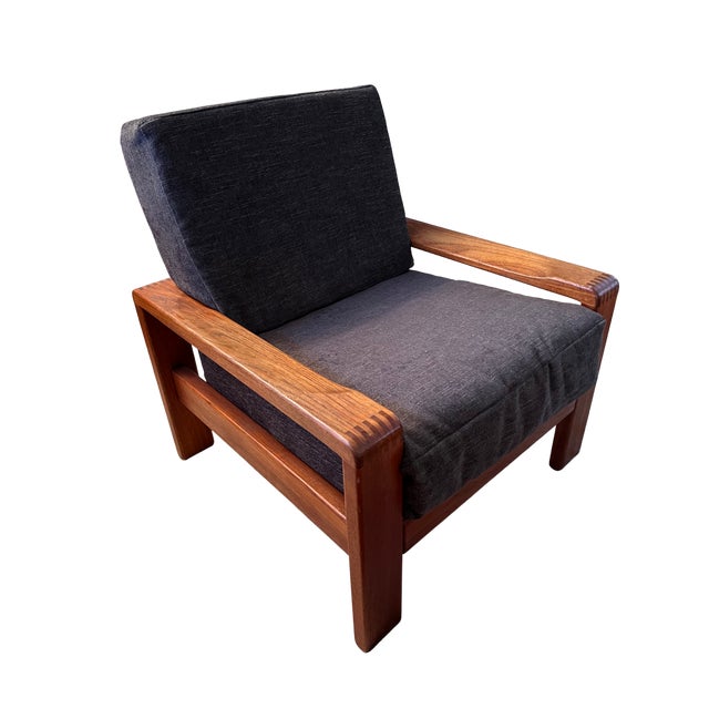 Vintage Teak Sofa and Chair Attributed to h.w. Klein for Bramin Mobler- 2 Pieces For Sale - Image 12 of 13