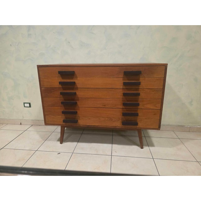 Wooden Chest of Drawers, 1950s For Sale - Image 3 of 15