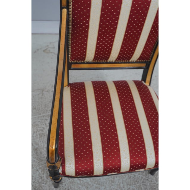 Pair of Ferguson Copeland Ebony & Gold Leaf Armchairs For Sale In Philadelphia - Image 6 of 18