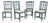 Swedish Gustavian 18th Century Set of Four Painted Side Chairs For Sale
