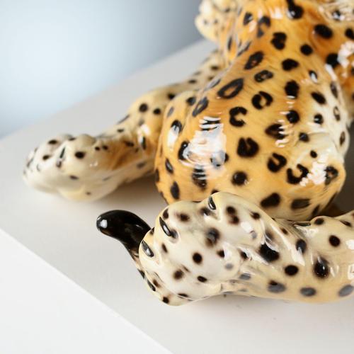 Ceramic Leopard with Cub from Ronzan For Sale - Image 6 of 9
