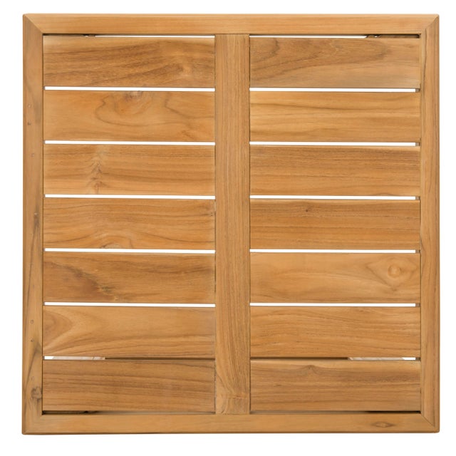 End Table in Teak & Beige For Sale - Image 4 of 9