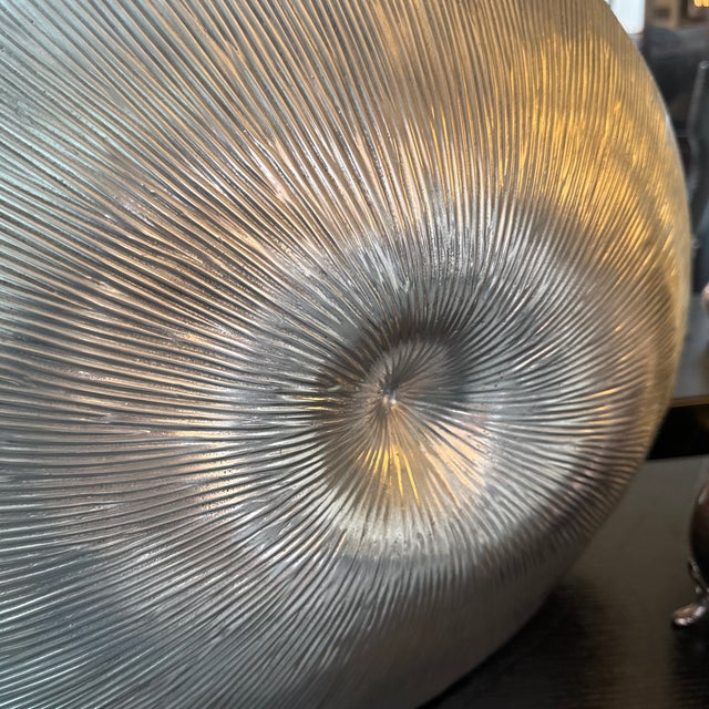 Arte Italica Pewter Nautilus Vase For Sale - Image 10 of 12