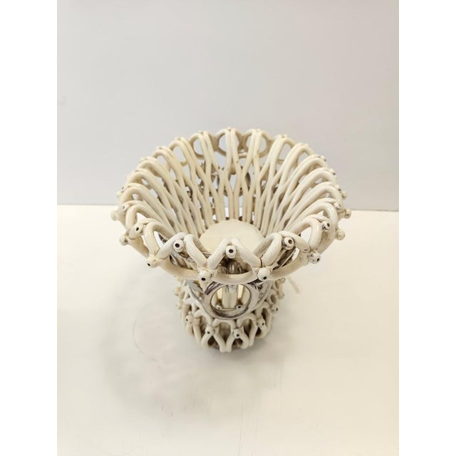 Ceramic Cream Ceramic Fruit Bowl or Centerpiece by Charles de Boissimon, France For Sale - Image 7 of 17