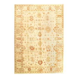 Pasargad DC Ivory Fine Hand Knotted Oushak Rug For Sale