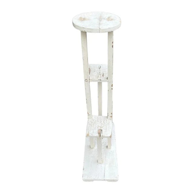 The vintage wooden flower stand from Hungary is a charming piece, crafted with a traditional Hungarian design. Made from...