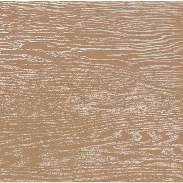 Matthew Izzo Home Cutler 48" Cerused Oak Two Drawer Single Sink Bath Vanity With Open Cane Shelf and Brass Drawer Pulls For Sale In New York - Image 6 of 7