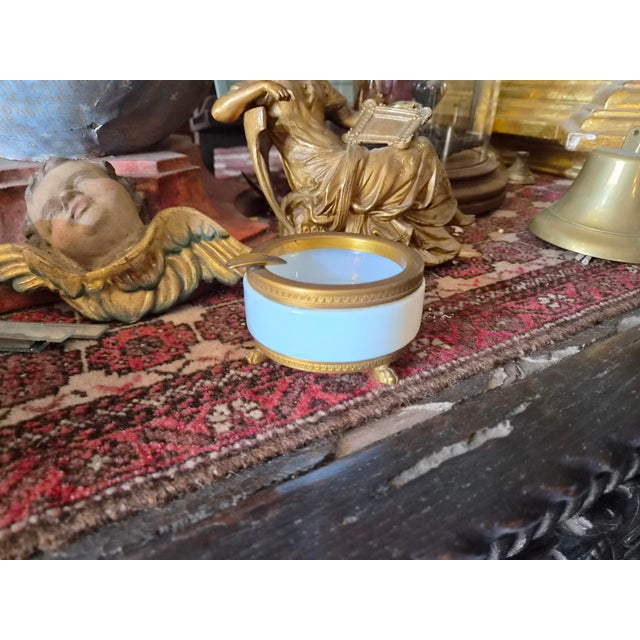 Glass French Opaline Glass Ashtray For Sale - Image 7 of 10