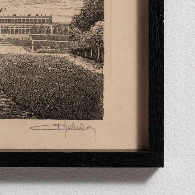Mid 20th Century France Charcoal Paper Drawing For Sale - Image 11 of 15