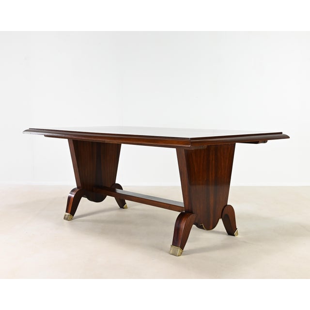 Vintage French Art Deco Rosewood Dining Table, 1930 For Sale - Image 17 of 17