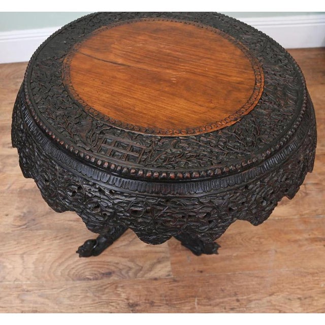 Antique Burmese Side Table, 1880s For Sale - Image 4 of 8
