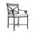 Brown Jordan Venetian Arm Chair in Black Jade with Sea Salt and Castaway Welt Cushions For Sale