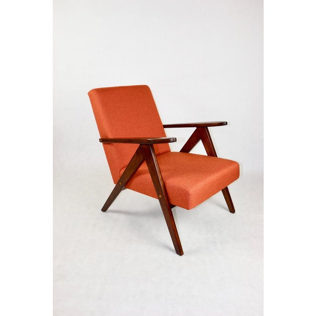 Vintage VAR B-310 Armchair in Orange-Brown Structural Fabric For Sale - Image 11 of 11