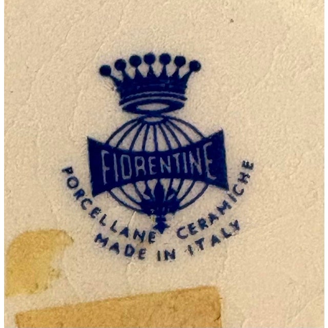 1950s Florentine Blue/White Ceramic Round Box For Sale - Image 5 of 5