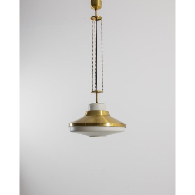 1970s 1970s Czech Brass Pendant Lamp For Sale - Image 5 of 13