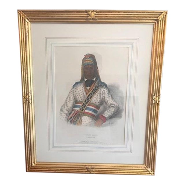 Mid 19th Century Hand-Colored Print - Yoholo-Micco Creek Chief For Sale