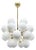 21st Century Ventiquattro Natural Brass Matte White Murano Sputnik Chandelier by Fabio LTD For Sale