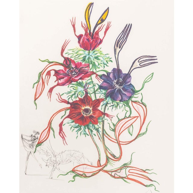 Salvador Dali (Spanish, 1904-1989), "Anemone per Anti-Pasti" [Anemone for Antipasto], Etching and Heliogravure in Colors...