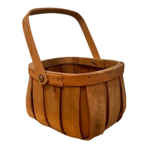 Late 20th Century Antique Split Wood Bushel Basket