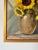 Wood Vintage A. Vincenzi Sunflower Still Life Oil Painting, Framed/ Sold For Sale - Image 7 of 10
