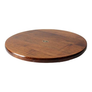 Mid-Century Walnut Lazy Susan For Sale