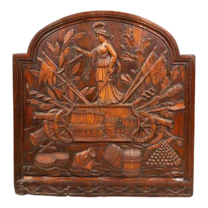 French Carved Walnut Panel Commemorating the French Revolution