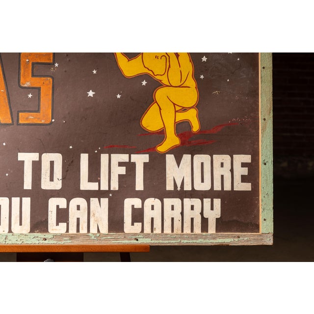 1960s Vintage Hand-Painted Workplace Sign by NSC For Sale - Image 5 of 8
