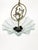 An elegant Swedish Art Deco pendant light produced during the 1930s, featuring a beautifully cast brass frame centered by...