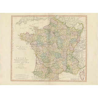 Antique Map of France by Faden, 1792 For Sale