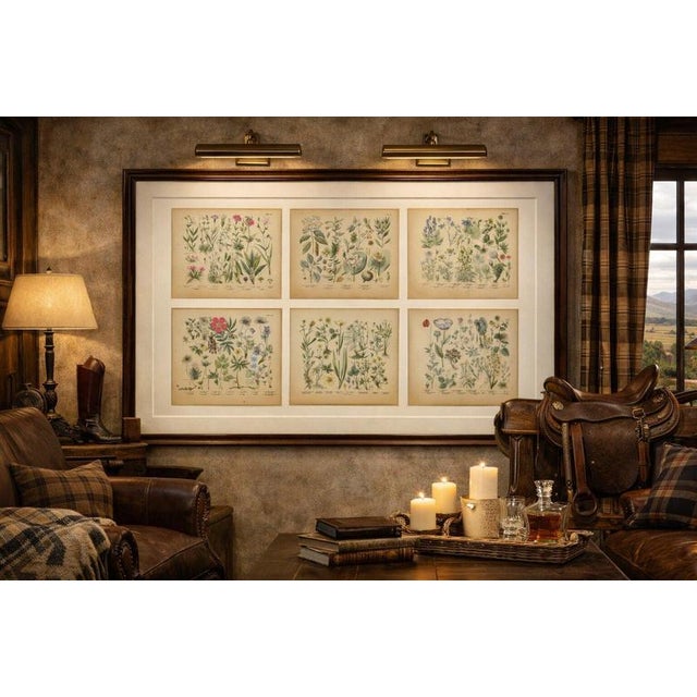 Antique Botanical Prints Set, German Wildflower Atlas Plates, Stuttgart 1885 This elegant group of botanical plates...