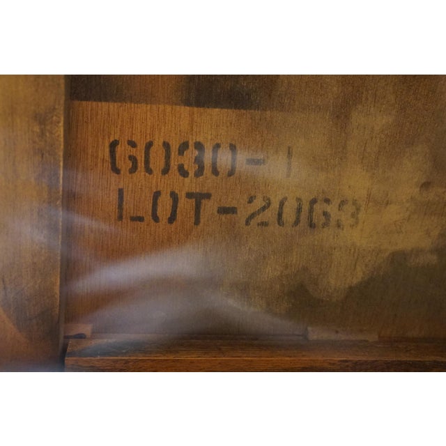 Sligh Furniture Solid Mahogany Traditional Chippendale Style 44" Writing Desk W. Tooled Leather Top 6030-1 For Sale - Image 13 of 13