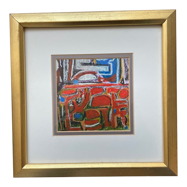 John Schwab Bucks County, Pa Abstract Expressionist Cubist Oil Painting Kandinsky Style For Sale