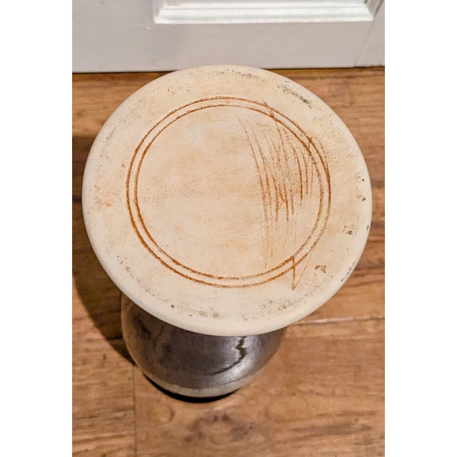 Beautiful Bill Campbell pottery tall vase with drip decorative accents in blues, lilac, purple. In mint condition. stands...